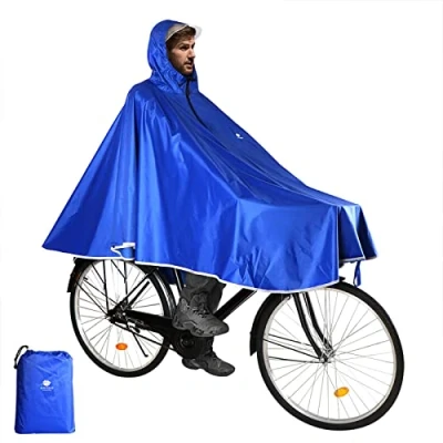 Image of Anyoo Waterproof Rain Poncho Bike Bicycle Coat Jacket Capes Lightweight Compact Reusable for Boys Men Women Adults
