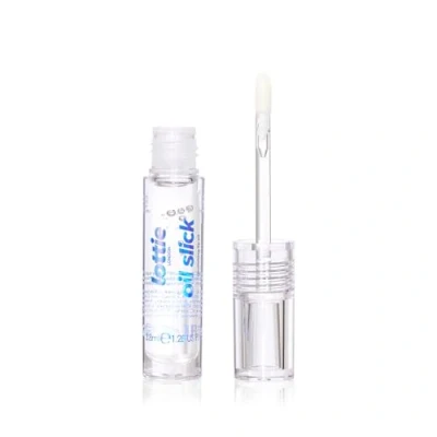 Image of Lottie London Oil Slick in Vanilla Whip, Nourishing &amp; Hydrating Lip Infused with Vitamin E, B, Almond and Jojoba Oil, for a Non sticky Glossy Finish