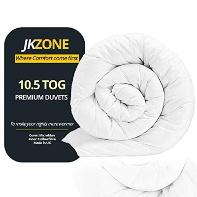 Image of JKZ RUG AND DOORMATS Sweet Dream Cosy Sleep nights Soft Winter &amp; Summer Warm Duvet Quilt Anti Allergy Hollow Fiber UK Made 10.5 TOG, 13.5 15 TOG (10.5 SINGLE)