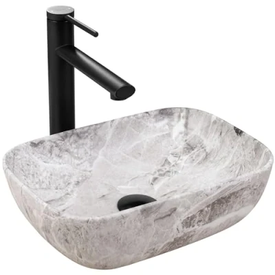 Image of REA [Unknown] Bathroom Sink Made of Ceramic Belinda Mini Matt Imitation U3321, Stone