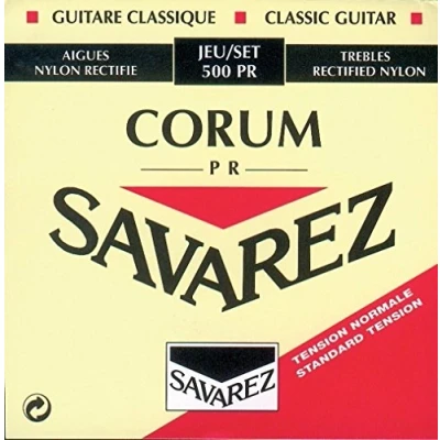 Image of Savarez 500PR Cristal Corum Traditional Classical Guitar String Set, Silver