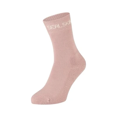 Image of SEALSKINZ Unisex Suffield Solo Merino Sock, Pink, M EU