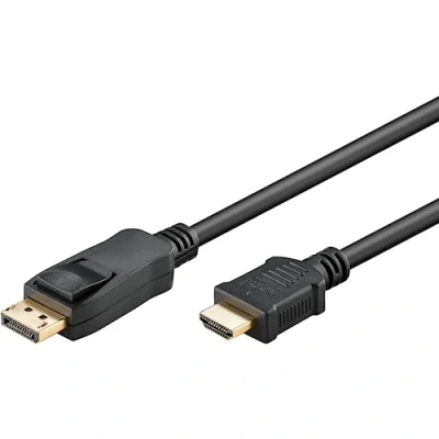 Image of goobay 64836 DisplayPort 1.2 to HDMI Adapter Cable 1.4 4K @ 30Hz / Ultra High Speed Cable/Gold Plated Connector for Flawless Signal Transmission/Laptop Connect TV, PC and Monitor 2M