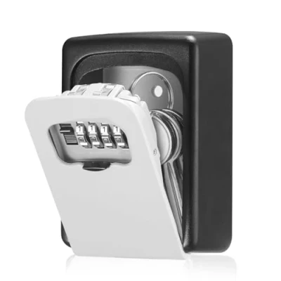 Image of Key Safe Wall Mounted, Lock Box Outdoor 4 Digit Combination, Outdoor, Waterproof and Security Box, Cabinet Outside for Home Office Industries Vehicles