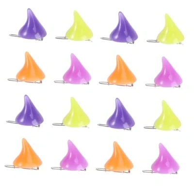Image of Frcolor 16pcs Small Devil Horns Hair Clips OX Horn Hairpins Cosplay Headdress Halloween (Mixed)