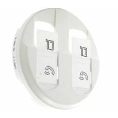 Image of Legrand 068252 C &amp; amp; eacute; liane cover for Double RJ45 socket, White
