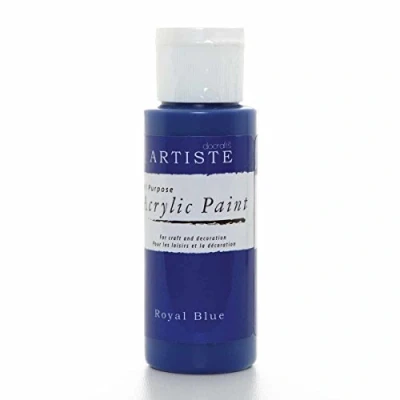 Image of Artiste Acrylic Paint 59ml 2Oz Royal Blue, Quick Drying Professional Art, Craft and Hobby Artists Paint, Vibrant Colour, Water Based Paints Cover All Surfaces with Ease, Ideal for Travel