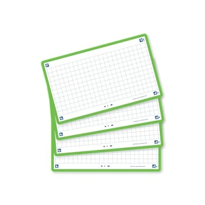 Image of Flash Cards by Oxford, Squared with Green Frame, Pack of 80 Cards, 7.5x12.5cm Size 400133872