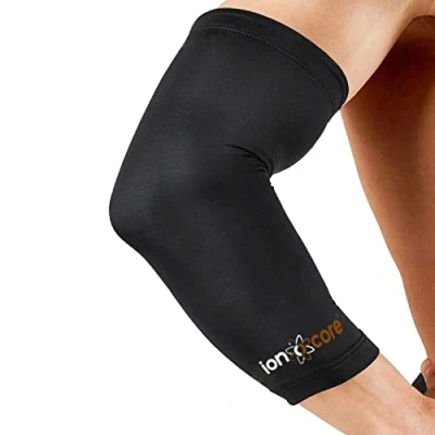 Image of ionocore Copper Elbow Support Sleeve For Men &amp; Women Golfers Tennis Compression Arm Sleeves Weightlifting Tendonitis Epidcondylitis Pain Relief Recovery