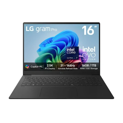 Image of LG gram Pro 16Z90TS G.AU79A1 16&quot; Laptop, Copilot PC Intel®Core Ultra 7, 1 TB SSD, Grey, Silver/Grey