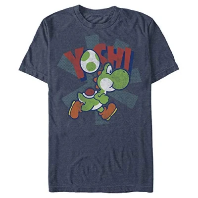 Image of Nintendo Men&#039;s So Yo T Shirt, Navy HTR, Large
