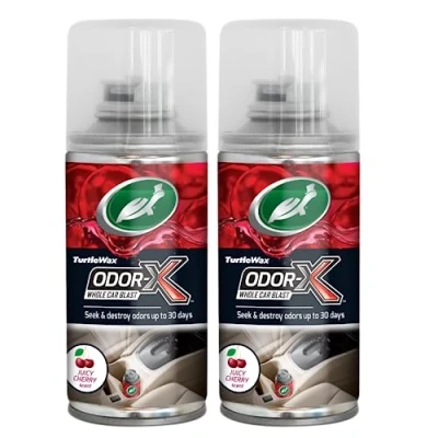 Image of Turtle Wax 54088 Odor X Whole Car Blast New Experience Air Freshener &amp; Remover Bomb Removes Unwanted Odors for up to 30 Days Cherry Scent (2 Pack)