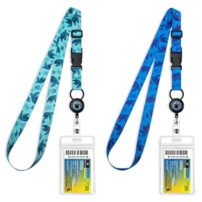 Image of MNGARISTA Cruise Lanyards, Adjustable Lanyard with Retractable Reel, Waterproof ID Badge Holder for All Cruises Ships Key Cards, 2pack
