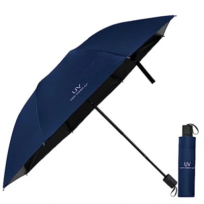 Image of Vicloon Windproof Travel Umbrella, UV Blocked Compact, Light, Strong and Portable Wind Resistant, Folding Backpack Umbrella for Rain Men Women
