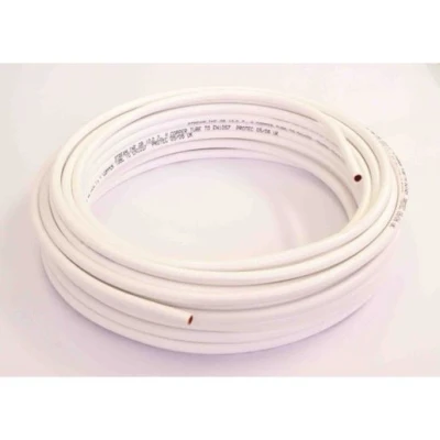 Image of Wednesbury White Plastic Coated Copper Tube Coil 10mmx25m (Table W) W010C 25PW