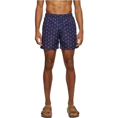 Image of Urban Classics Pattern Swimming shorts, Men&#039;s, Size: 5XL, Dark blue/pink