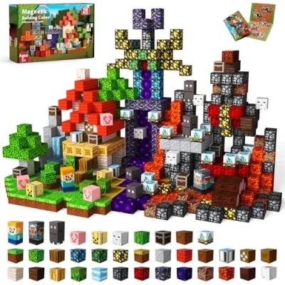Image of ToyUnited Magnetic Blocks 150PCS Building Cubes Stacking Forest Portal, STEM Montessori Sensory Toys for Kids Boys Girls Ages 3 4 5 6 7 8 9 10 Holiday Birthday Easter Gifts
