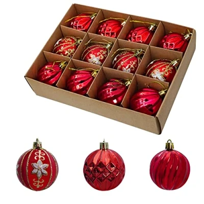 Image of Uten Christmas Balls Tree Decoration Ornaments 12pcs 6cm Shatterproof for Xmas Hanging Decorations Festival Holiday Decor