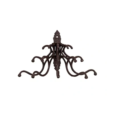 Image of Creative Co Op Antique Cast Iron Wall Hooks in Rust Finish