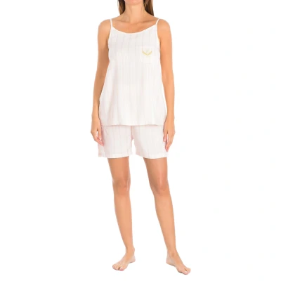 Image of Kisses&amp;Love Womens Feyza 4805 Suspender Pajamas Pink Viscose Size Medium