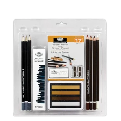 Image of Royal Brush Clamshell Art Sets Pastel Pencil 17 Piece