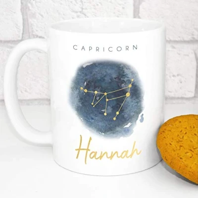 Image of Personalised Star Sign Mug Custom Zodiac Horoscope Add Your Name (Capricorn)