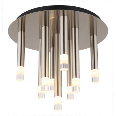 Image of Ryan Multi Arm Semi Flush Ceiling Lamp Nickel Matt 9x G9