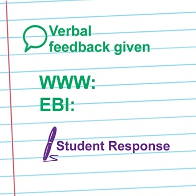 Image of Classroom Capers Verbal Feedback Given, WWW / EBI, Student Response Xstamper 3 in 1 Twist Stamp Set