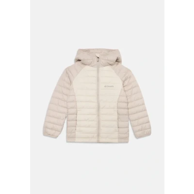 Image of Columbia Youth Girls Powder Lite 2 Hooded Jacket, Chalk/Dark Stone, 104