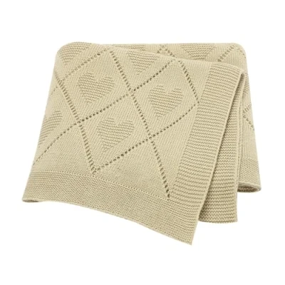Image of Hadetoto Baby Blanket 100% Cotton Cellular Yellow