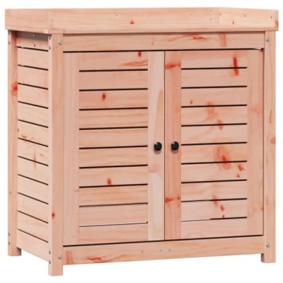 Image of vidaXL Potting Bench Table with Storage Cabinet 82.5x50x86.5 cm Solid Douglas Wood Workstation for Garden, Patio, Greenhouse