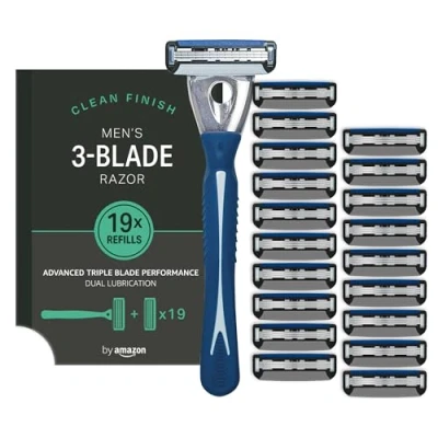 Image of by Amazon Men&#039;s 3 blade razor with 19 cartridges