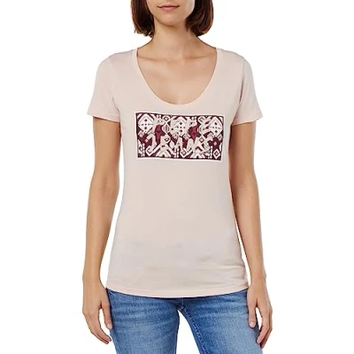 Image of Pepe Jeans Women&#039;s Brandi T Shirt, Pink (Ash Rose), S