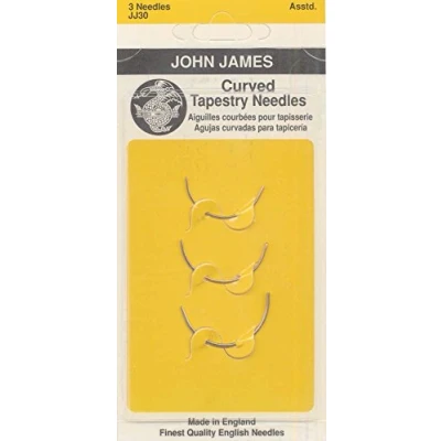 Image of Colonial Needle John James Curved Tapestry Hand Needles, 3/Pkg, Size 20/24