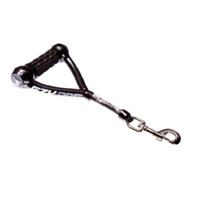 Image of EZYDOG Mongrel Dog Lead for Large Dogs, Heavy Duty, Traffic Control, Strong Ski Rope Material, Protective Tube, Snap Clip (12 inch, Black)