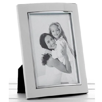 Image of Shudehill Giftware White and Silver 6x4 Photo Frame Wedding Portrait
