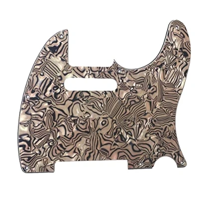 Image of KAISH 8 Hole Tele Style Pickguard TL Guitar Pick Guard Scratch Plate for Tele/Telecaster Bronze Shell