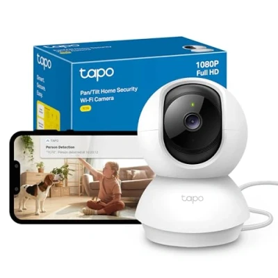 Image of Tapo Wifi Camera, Indoor Camera for Security, 1080p Pet Wireless 360 Baby Monitor, CCTV, AI Smart Motion Detection &amp; Tracking, Night Vision, Works with Alexa Google Home (TC70)