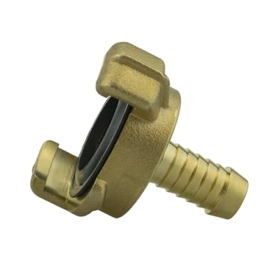 Image of Garden Watering Solid Brass geka Style hosepipe Claw Fittings/connectors (Pack of 2) (1.2&quot; Barb x2)