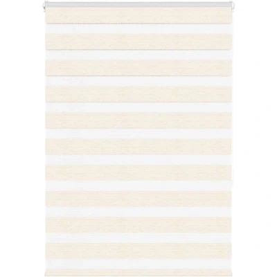 Image of vidaXL Zebra Blind Marble Beige 115x150 cm Fabric Width 110.9 Polyester