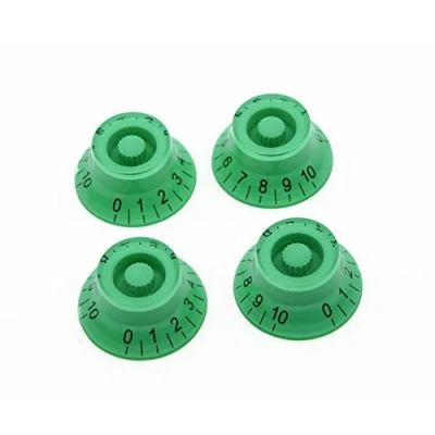 Image of Dopro 4pcs Green w/Black Number LP Guitar Bell Knobs Top Hat for Les Paul
