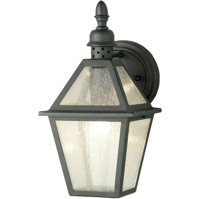 Image of Polruan 1 Light Outdoor Wall Lantern Black IP44, E27
