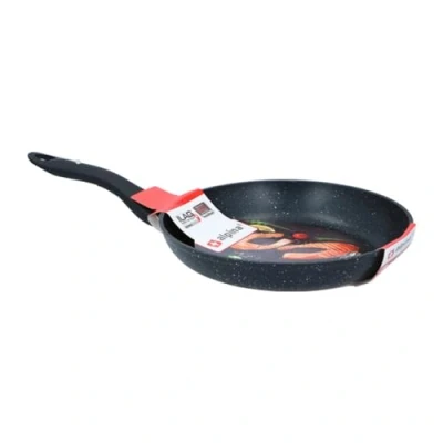Image of alpina Frying Pan Diameter 28 cm Non Stick Coating All Heat Sources Including Induction Aluminium Black