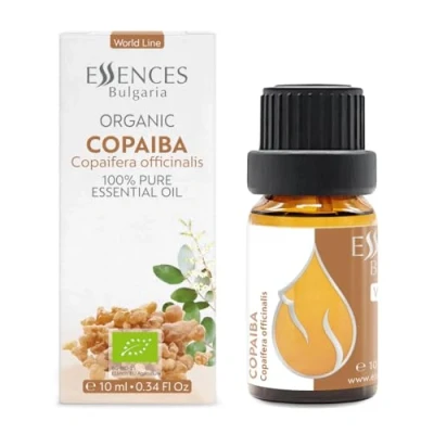 Image of Essences Bulgaria Organic Copaiba Essential Oil 10ml Copaifera officinalis 100% Pure Natural Undiluted Therapeutic Grade Aromatherapy for Diffuser Humidifier Massage Skin Care Hair
