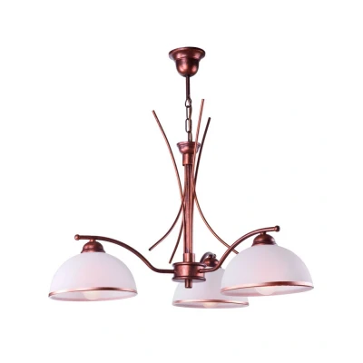 Image of Patrycja Retro Multi Arm Pendant Ceiling Light Brown, 3x E27