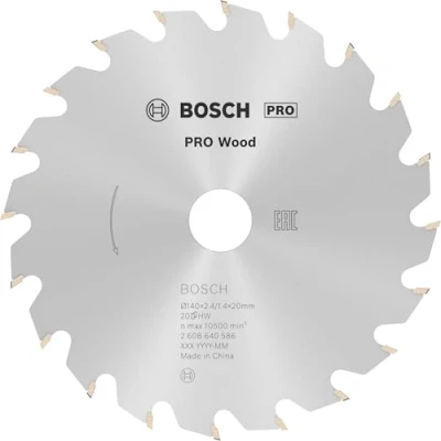 Image of Bosch 1x PRO Wood Circular Saw Blade for Corded Hand Held Saws (for Softwood, Hardwood, Ø mm, Professional Accessory Saw)