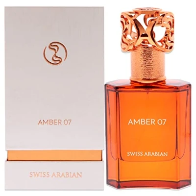 Image of Swiss Arabian Amber 07 Unisex EDP Spray Gourmand, Luxury Fragrance From Dubai Long Lasting, Enchanting Fusion Of Arabic Perfume With Notes Cinnamon, Dates, Rose, Orris, Vanilla 50ml