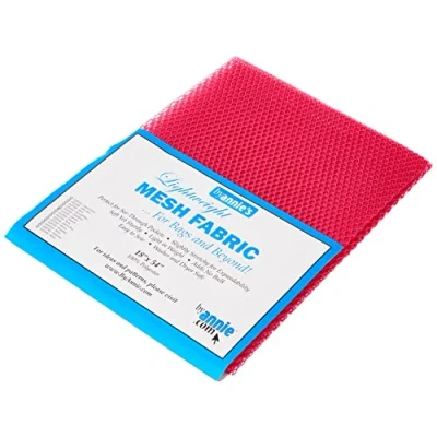 Image of By Annie Light Weight Mesh Fabric 1 8 x 54 inch 100% Polyester Lipstick, Acrylic, Multicoloured, 0.09 7.4 9.4 cm