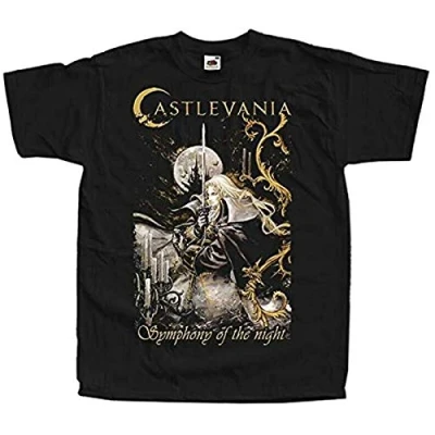 Image of Castlevania Symphony of The Night Alucard V2 Mens T Shirt Game Size S Black