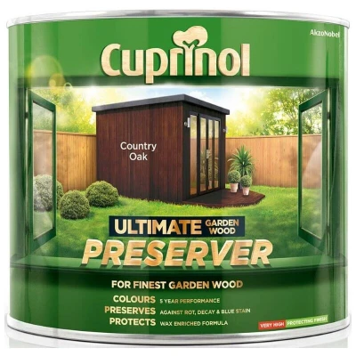 Image of Cuprinol CUPGWPRECO4L 4L Ultimate Garden Wood Preserver Country Oak